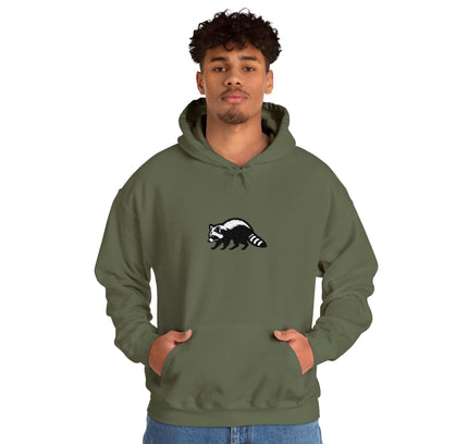 Large Raccoon Embroidered Unisex Hoodie