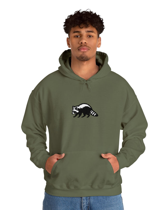 Large Raccoon Embroidered Unisex Hoodie