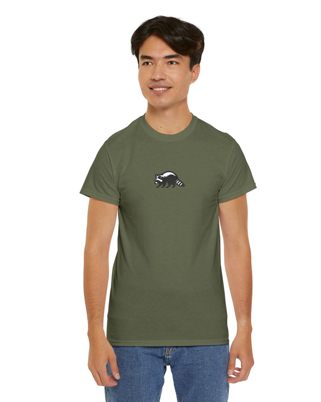 Large Raccoon Embroidered Unisex T-Shirt