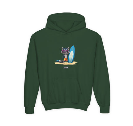 Surfer Raccoon - Kids Hoodie