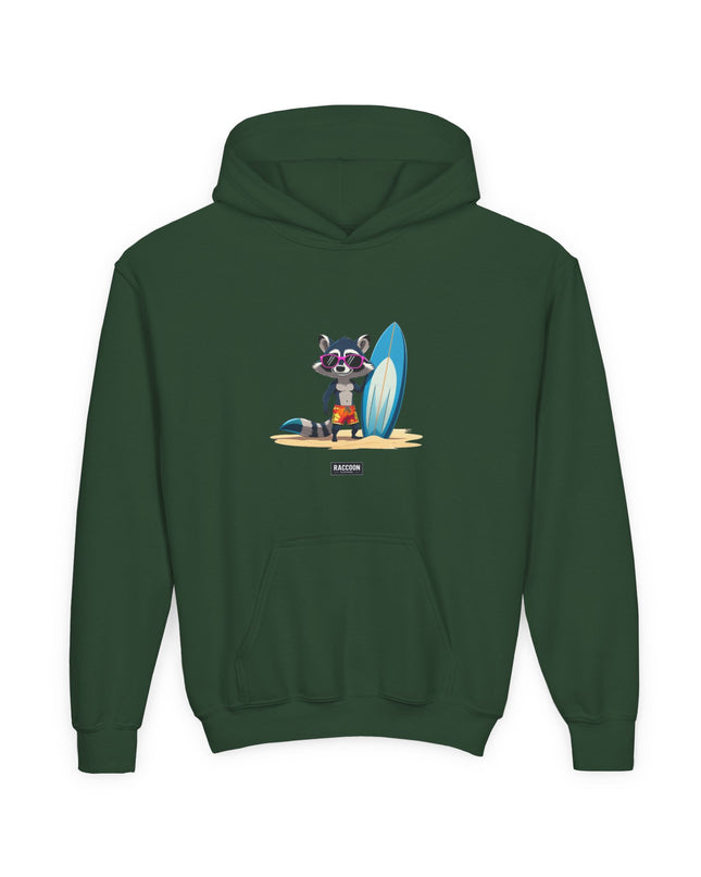 Surfer Raccoon - Kids Hoodie