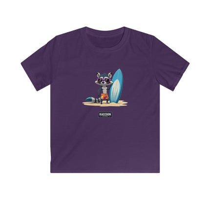 Surfer Raccoon - Kids T-Shirt