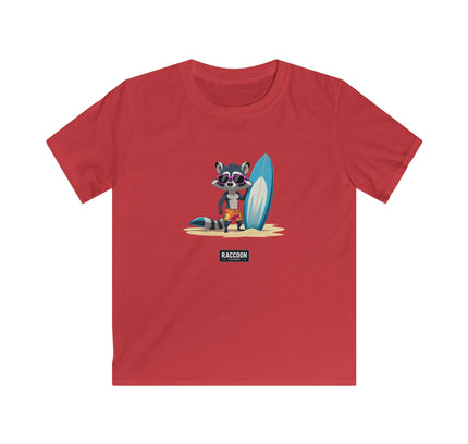 Surfer Raccoon - Kids T-Shirt