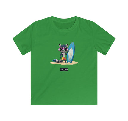Surfer Raccoon - Kids T-Shirt