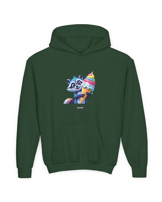Ice Cream Raccoon - Kids Hoodie