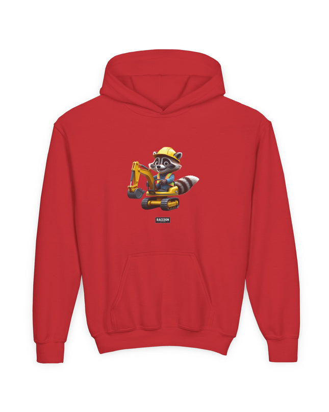 Construction Worker Raccoon - Kids Hoodie