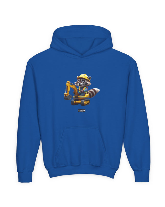 Construction Worker Raccoon - Kids Hoodie