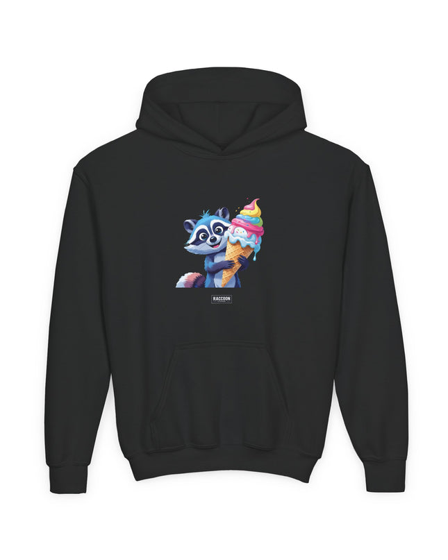 Ice Cream Raccoon - Kids Hoodie