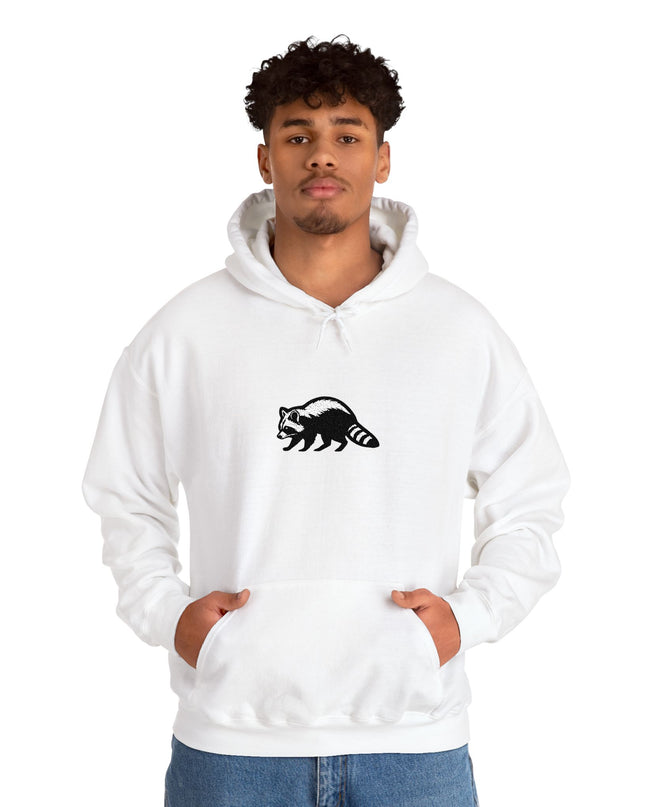 Large Raccoon Embroidered Unisex Hoodie