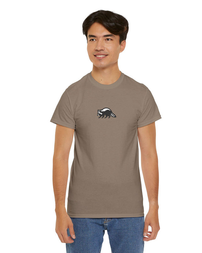 Large Raccoon Embroidered Unisex T-Shirt