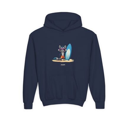 Surfer Raccoon - Kids Hoodie
