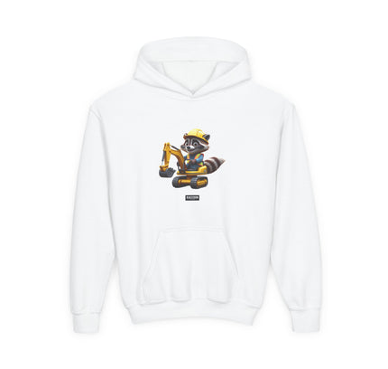Construction Worker Raccoon - Kids Hoodie