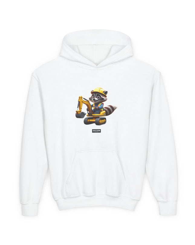 Construction Worker Raccoon - Kids Hoodie