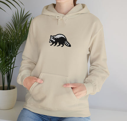 Large Raccoon Embroidered Unisex Hoodie