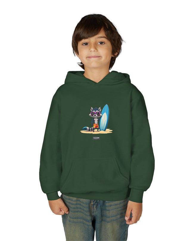 Surfer Raccoon - Kids Hoodie