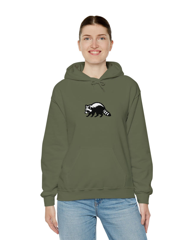 Large Raccoon Embroidered Unisex Hoodie