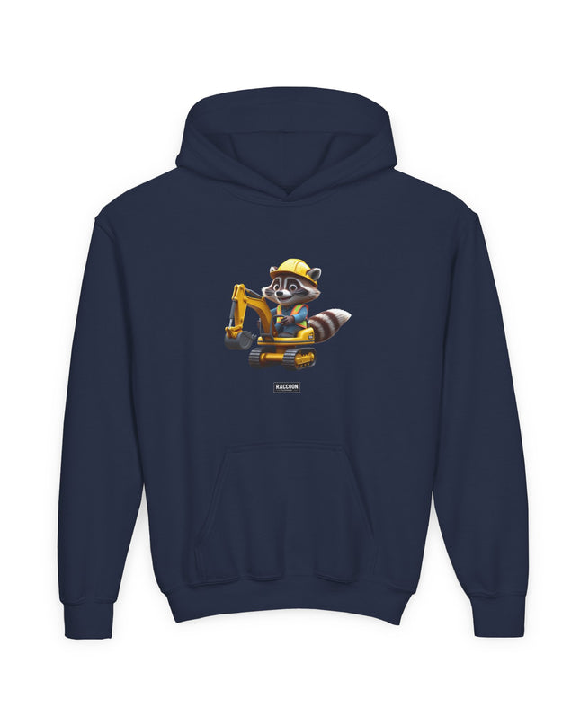 Construction Worker Raccoon - Kids Hoodie