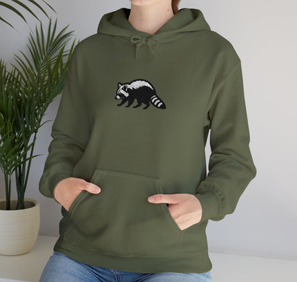 Large Raccoon Embroidered Unisex Hoodie