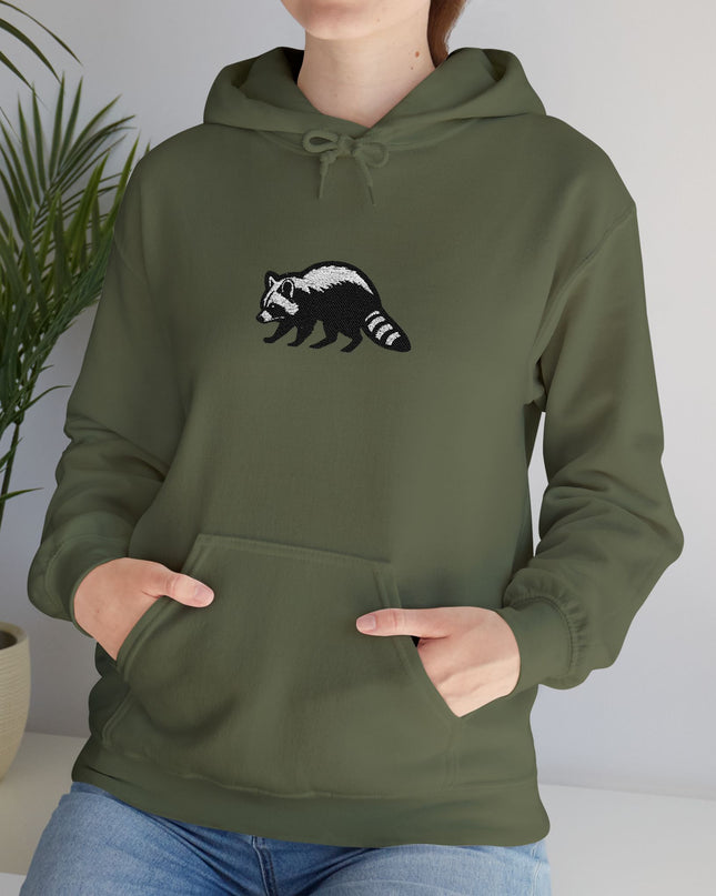 Large Raccoon Embroidered Unisex Hoodie