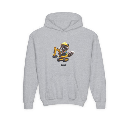Construction Worker Raccoon - Kids Hoodie