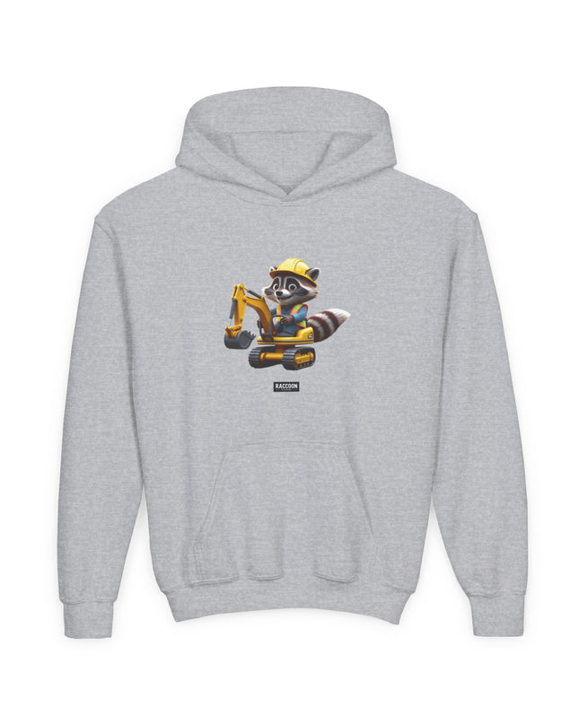 Construction Worker Raccoon - Kids Hoodie